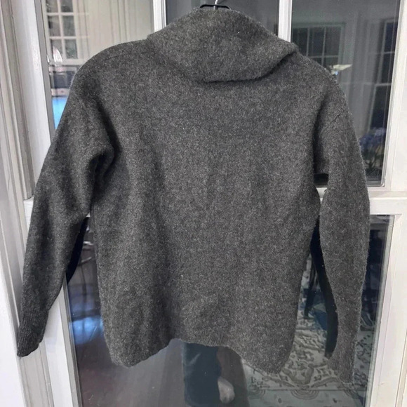 Deane and white Women’s Pure Cashmere Cowl Neck sweater Charcoal Gray Sz Small - Picture 2 of 8